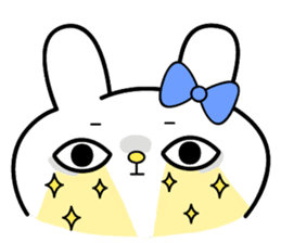 Cute and funny faces rabbit sticker 2 sticker #1485468