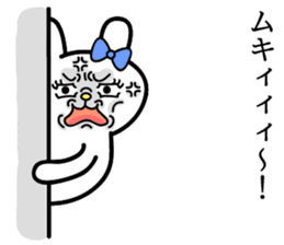 Cute and funny faces rabbit sticker 2 sticker #1485471