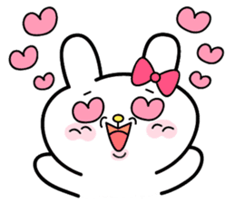 Cute and funny faces rabbit sticker 2 sticker #1485472