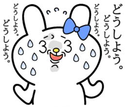 Cute and funny faces rabbit sticker 2 sticker #1485473