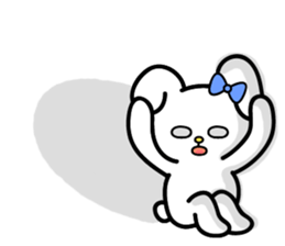 Cute and funny faces rabbit sticker 2 sticker #1485475