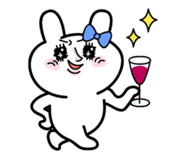 Cute and funny faces rabbit sticker 2 sticker #1485476