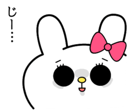 Cute and funny faces rabbit sticker 2 sticker #1485477
