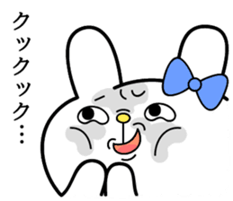 Cute and funny faces rabbit sticker 2 sticker #1485478