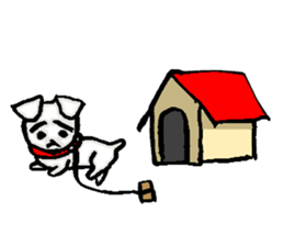 A sad dog sticker #1486283