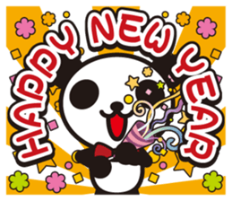 white&black panda season&event sticker #1486602