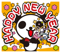 white&black panda season&event sticker #1486602