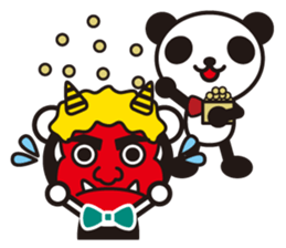 white&black panda season&event sticker #1486605