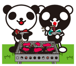 white&black panda season&event sticker #1486622