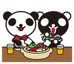 white&black panda season&event sticker #1486629