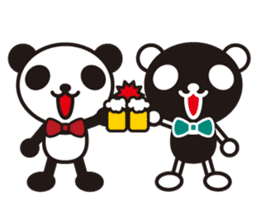 white&black panda season&event sticker #1486634