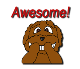 A cheeky toy poodle sticker #1486659