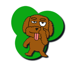 A cheeky toy poodle sticker #1486664