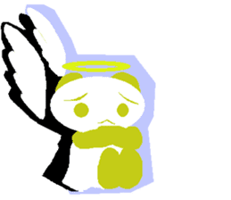 Angel panda sticker #1488033