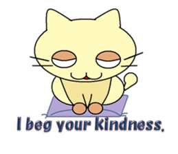 Lovely round eyes cat (English) sticker #1489321