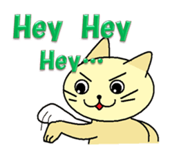 Lovely round eyes cat (English) sticker #1489327