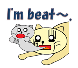 Lovely round eyes cat (English) sticker #1489335