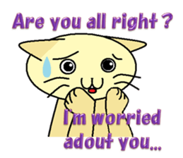 Lovely round eyes cat (English) sticker #1489336