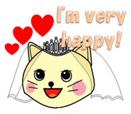 Lovely round eyes cat (English) sticker #1489340