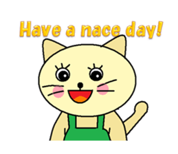 Lovely round eyes cat (English) sticker #1489341