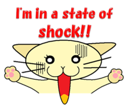 Lovely round eyes cat (English) sticker #1489352