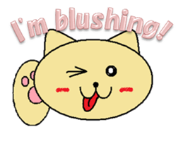 Lovely round eyes cat (English) sticker #1489355