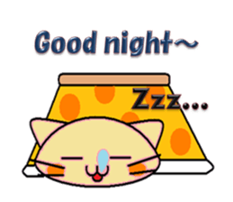 Lovely round eyes cat (English) sticker #1489356