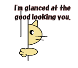 Lovely round eyes cat (English) sticker #1489358