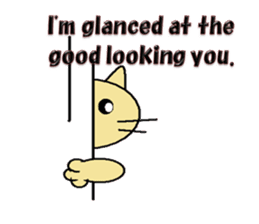 Lovely round eyes cat (English) sticker #1489358
