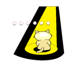 Lovely round eyes cat (English) sticker #1489359