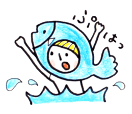 costume mascot GIRL sticker #1489653