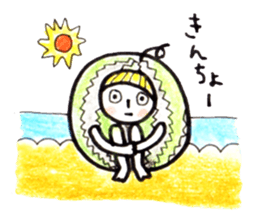 costume mascot GIRL sticker #1489671