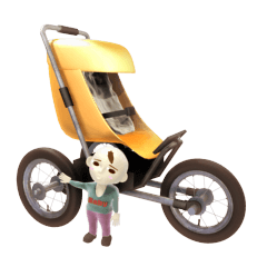 Funky baby 3D sticker2