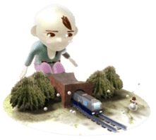 Funky baby 3D sticker2 sticker #1489893