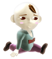 Funky baby 3D sticker2 sticker #1489905