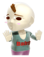 Funky baby 3D sticker2 sticker #1489906