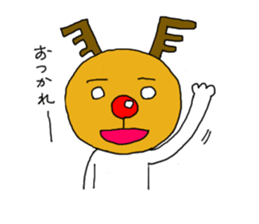 "Tonatona" the red-nosed reindeer-man sticker #1489937
