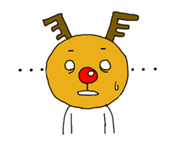 "Tonatona" the red-nosed reindeer-man sticker #1489941