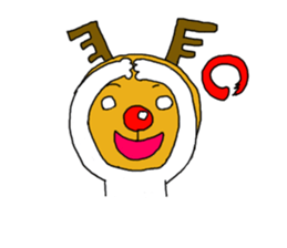 "Tonatona" the red-nosed reindeer-man sticker #1489952