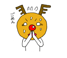 "Tonatona" the red-nosed reindeer-man sticker #1489957