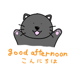 a bilingual cat Sun-chan sticker #1490721