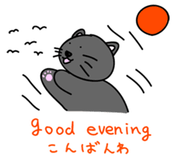 a bilingual cat Sun-chan sticker #1490722