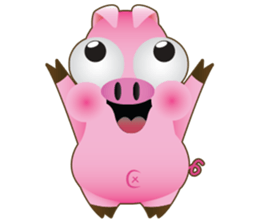 Pink Pig Lady sticker #1492440