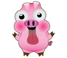 Pink Pig Lady sticker #1492443