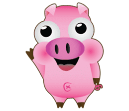 Pink Pig Lady sticker #1492445