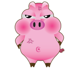 Pink Pig Lady sticker #1492446