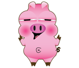 Pink Pig Lady sticker #1492449