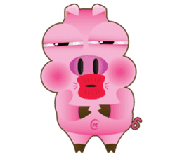 Pink Pig Lady sticker #1492451