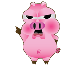 Pink Pig Lady sticker #1492452