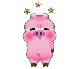Pink Pig Lady sticker #1492453